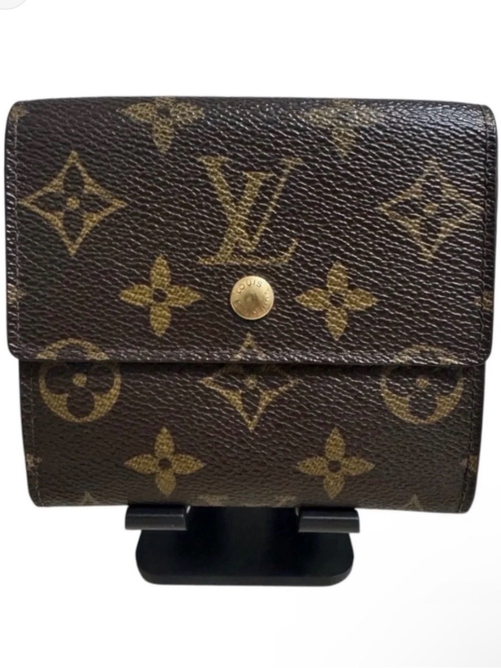 Louis Vuitton Monogram Elise Small Snap Wallet Brown LV Compact Wallet - Picture 3 of 15